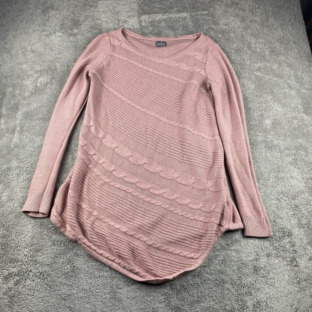 Soho NY & Company Sweater Womens Size Small Pink Long Sleeve